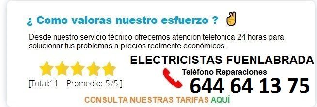 electricistas fuenlabrada precios